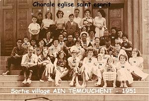 CHORALE ST ESPRIT D ORAN 1951 ET D'AIN TEMOUCHENT